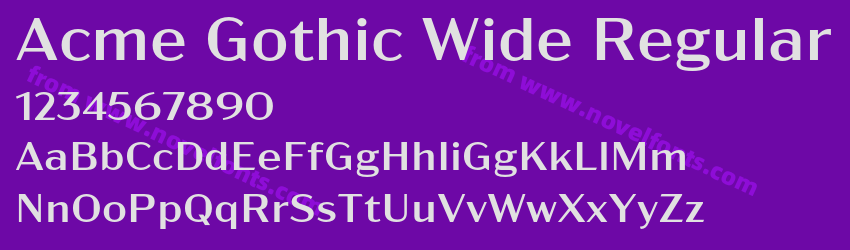 Acme Gothic Wide RegularPreview Acme Gothic Wide RegularPreview