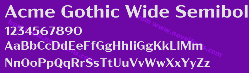 Acme Gothic Wide SemiboldPreview Acme Gothic Wide SemiboldPreview