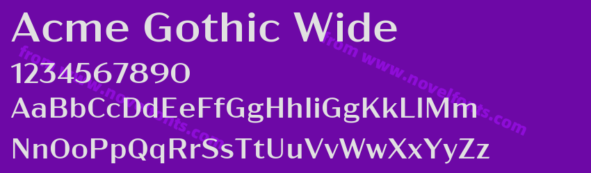 Acme Gothic WidePreview Acme Gothic WidePreview