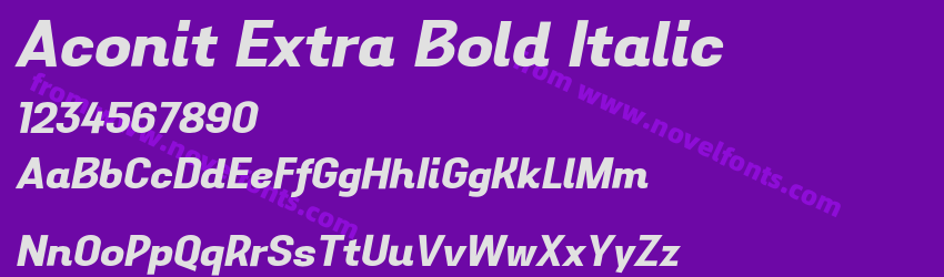 Aconit Extra Bold ItalicPreview Aconit Extra Bold ItalicPreview