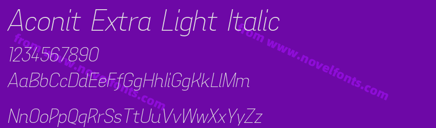 Aconit Extra Light ItalicPreview Aconit Extra Light ItalicPreview
