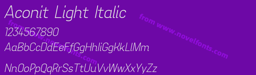 Aconit Light ItalicPreview Aconit Light ItalicPreview