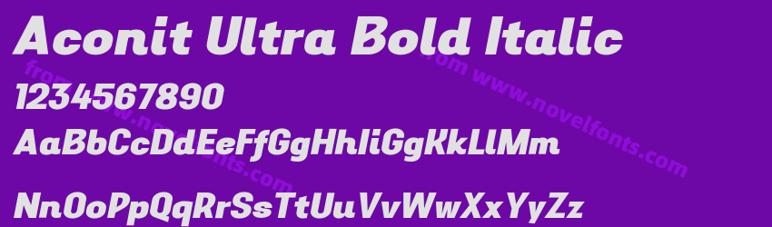 Aconit Ultra Bold ItalicPreview Aconit Ultra Bold ItalicPreview