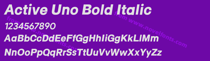 Active Uno Bold ItalicPreview Active Uno Bold ItalicPreview
