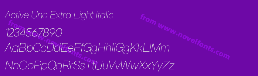 Active Uno Extra Light ItalicPreview Active Uno Extra Light ItalicPreview