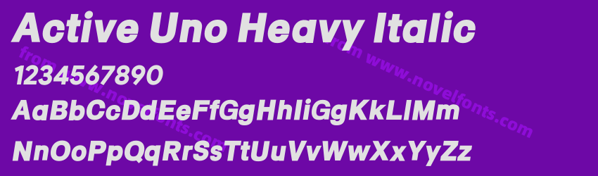 Active Uno Heavy ItalicPreview Active Uno Heavy ItalicPreview
