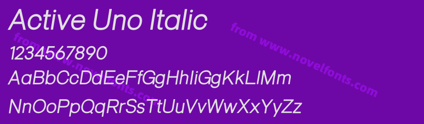 Active Uno ItalicPreview Active Uno ItalicPreview