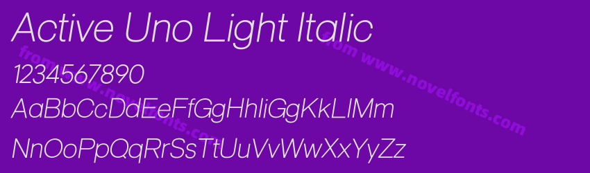 Active Uno Light ItalicPreview Active Uno Light ItalicPreview