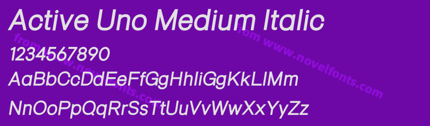 Active Uno Medium ItalicPreview Active Uno Medium ItalicPreview