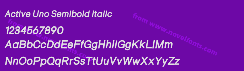 Active Uno Semibold ItalicPreview Active Uno Semibold ItalicPreview