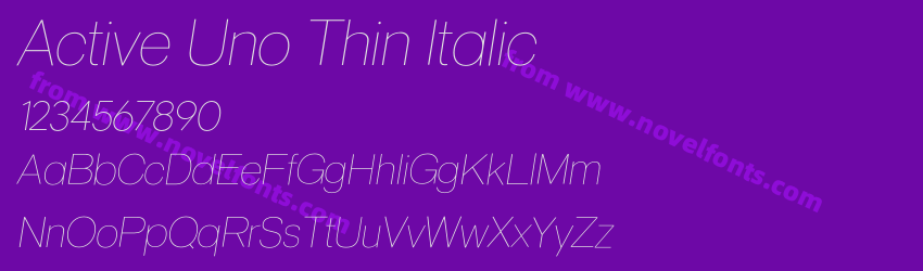 Active Uno Thin ItalicPreview Active Uno Thin ItalicPreview