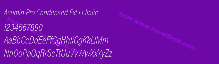 Acumin Pro Condensed Ext Lt ItalicPreview Acumin Pro Condensed Ext Lt ItalicPreview
