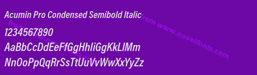 Acumin Pro Condensed Semibold ItalicPreview
