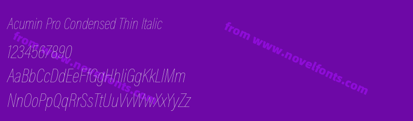 Acumin Pro Condensed Thin ItalicPreview Acumin Pro Condensed Thin ItalicPreview