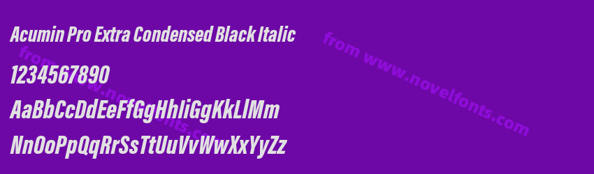 Acumin Pro Extra Condensed Black ItalicPreview Acumin Pro Extra Condensed Black ItalicPreview