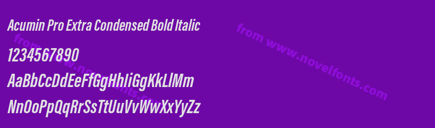 Acumin Pro Extra Condensed Bold ItalicPreview Acumin Pro Extra Condensed Bold ItalicPreview