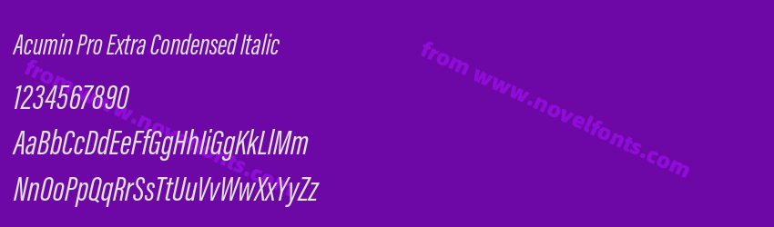 Acumin Pro Extra Condensed ItalicPreview Acumin Pro Extra Condensed ItalicPreview