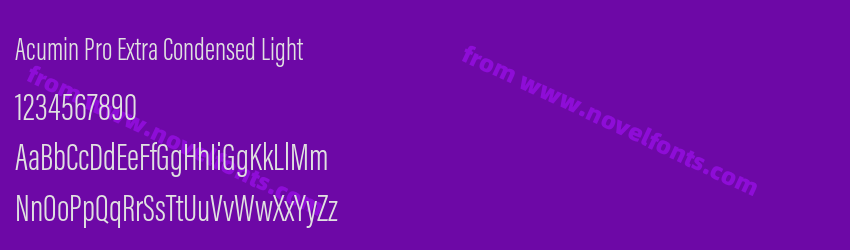 Acumin Pro Extra Condensed LightPreview Acumin Pro Extra Condensed LightPreview