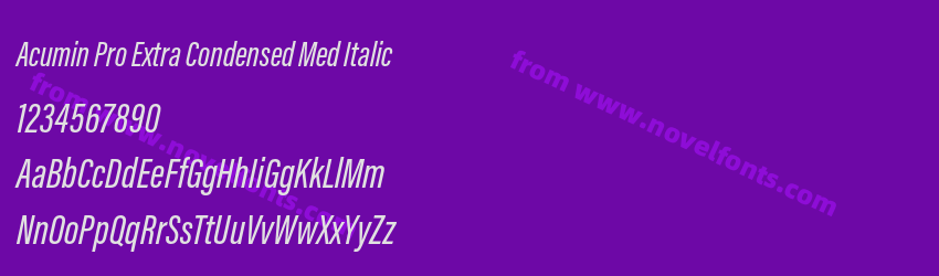 Acumin Pro Extra Condensed Med ItalicPreview Acumin Pro Extra Condensed Med ItalicPreview
