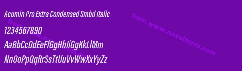 Acumin Pro Extra Condensed Smbd ItalicPreview Acumin Pro Extra Condensed Smbd ItalicPreview
