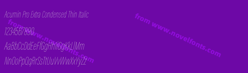 Acumin Pro Extra Condensed Thin ItalicPreview Acumin Pro Extra Condensed Thin ItalicPreview