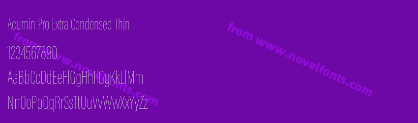 Acumin Pro Extra Condensed ThinPreview Acumin Pro Extra Condensed ThinPreview