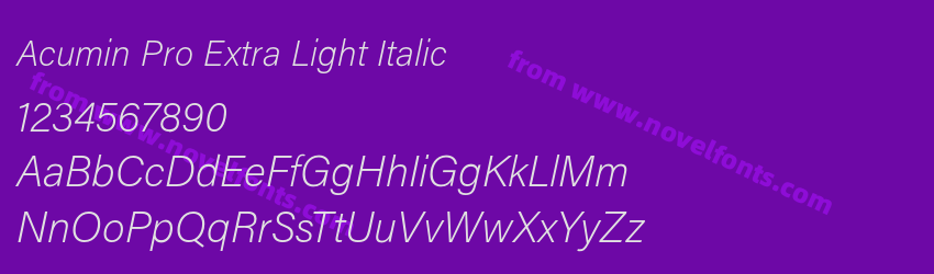 Acumin Pro Extra Light ItalicPreview Acumin Pro Extra Light ItalicPreview