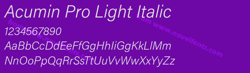 Acumin Pro Light ItalicPreview Acumin Pro Light ItalicPreview