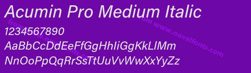 Acumin Pro Medium ItalicPreview Acumin Pro Medium ItalicPreview