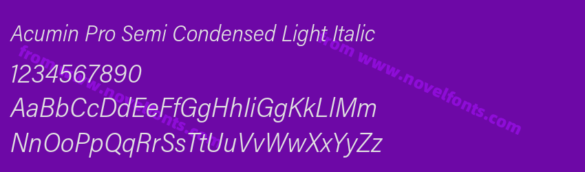 Acumin Pro Semi Condensed Light ItalicPreview Acumin Pro Semi Condensed Light ItalicPreview