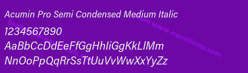Acumin Pro Semi Condensed Medium ItalicPreview Acumin Pro Semi Condensed Medium ItalicPreview