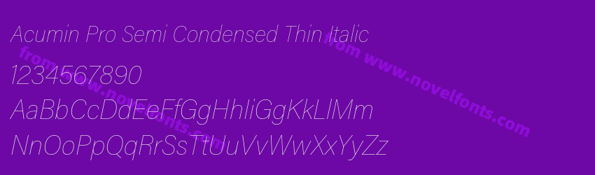 Acumin Pro Semi Condensed Thin ItalicPreview Acumin Pro Semi Condensed Thin ItalicPreview