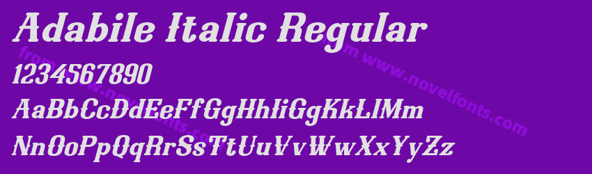 Adabile Italic RegularPreview Adabile Italic RegularPreview