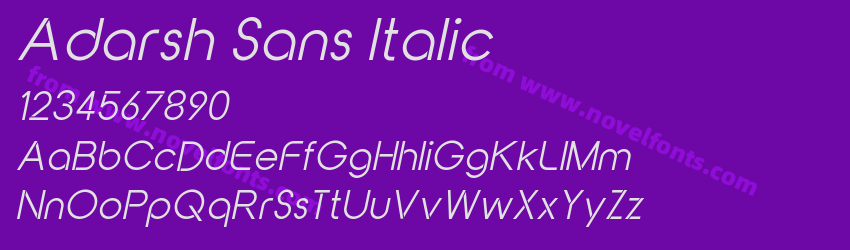 Adarsh Sans ItalicPreview