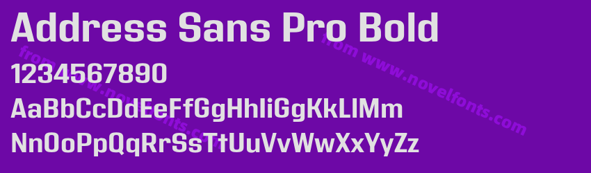 Address Sans Pro BoldPreview