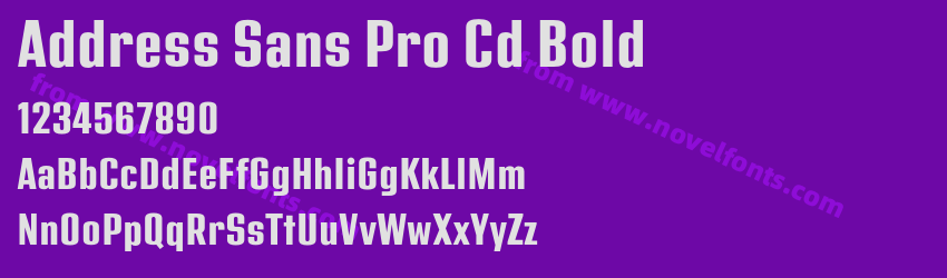 Address Sans Pro Cd BoldPreview Address Sans Pro Cd BoldPreview