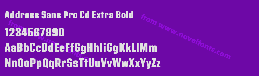 Address Sans Pro Cd Extra BoldPreview Address Sans Pro Cd Extra BoldPreview