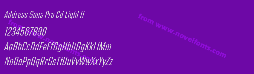 Address Sans Pro Cd Light ItPreview Address Sans Pro Cd Light ItPreview