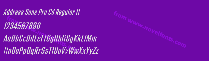 Address Sans Pro Cd Regular ItPreview