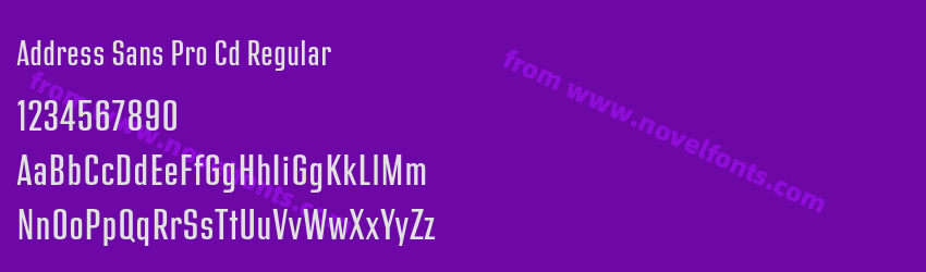 Address Sans Pro Cd RegularPreview