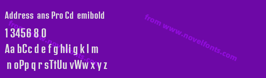 Address Sans Pro Cd SemiboldPreview