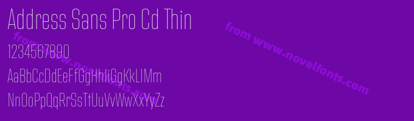 Address Sans Pro Cd ThinPreview