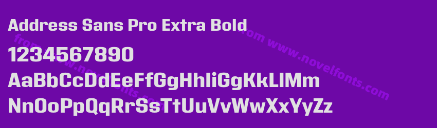 Address Sans Pro Extra BoldPreview Address Sans Pro Extra BoldPreview