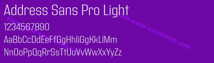 Address Sans Pro LightPreview Address Sans Pro LightPreview