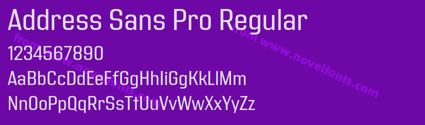 Address Sans Pro RegularPreview