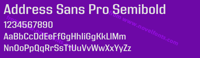 Address Sans Pro SemiboldPreview Address Sans Pro SemiboldPreview
