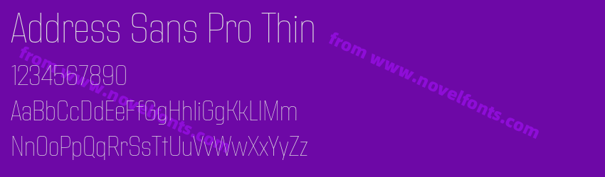 Address Sans Pro ThinPreview Address Sans Pro ThinPreview