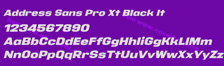 Address Sans Pro Xt Black ItPreview Address Sans Pro Xt Black ItPreview