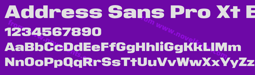 Address Sans Pro Xt BlackPreview