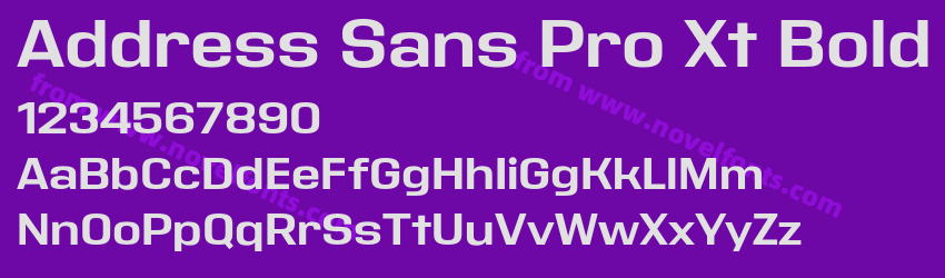 Address Sans Pro Xt BoldPreview